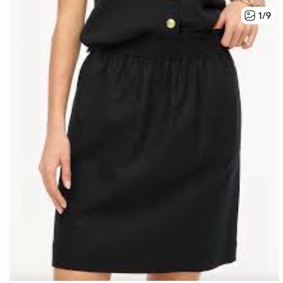 J. Crew Dresses & Skirts - J. Crew Linen-Cotton Blend City Skirt Black. Size 16.